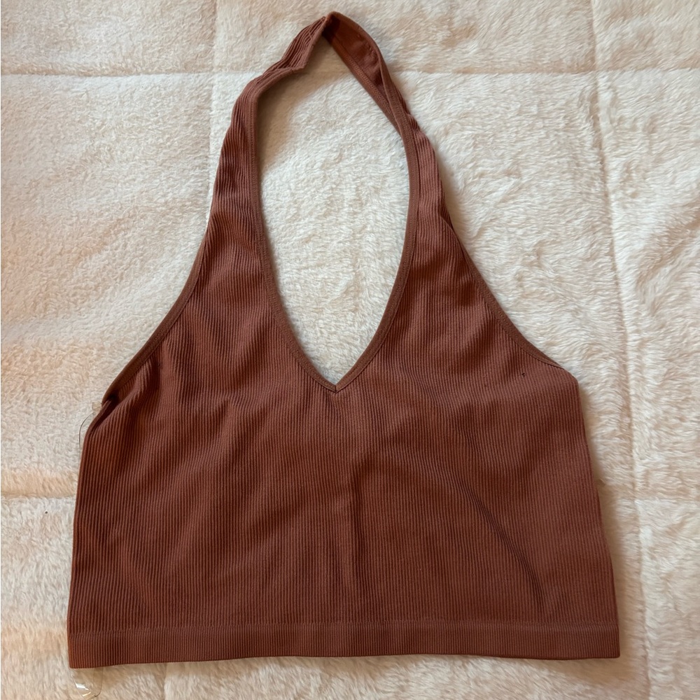Brown Halter Top